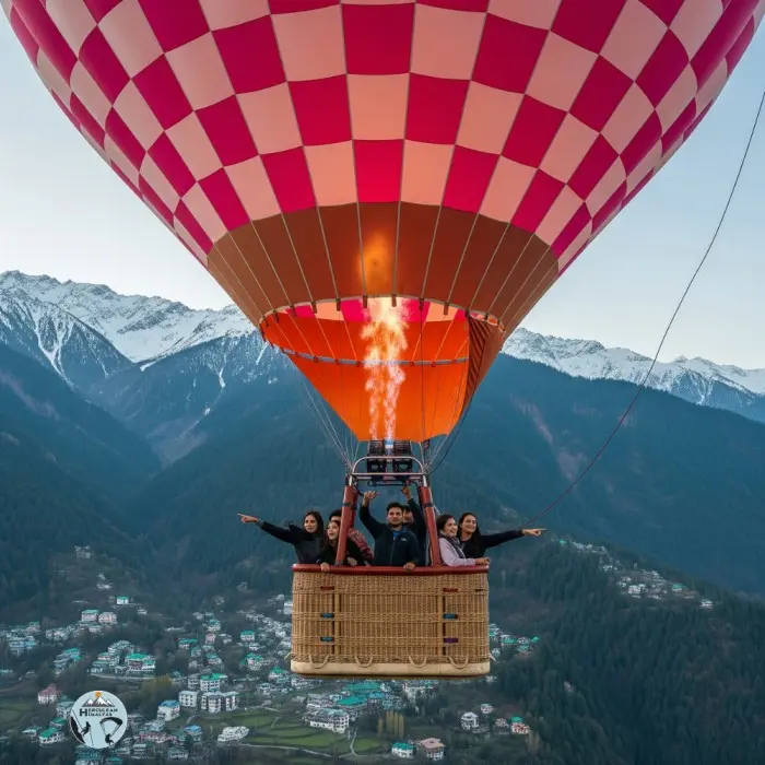 Group adventure rafting with safety gear in Manali Himachal Pradesh